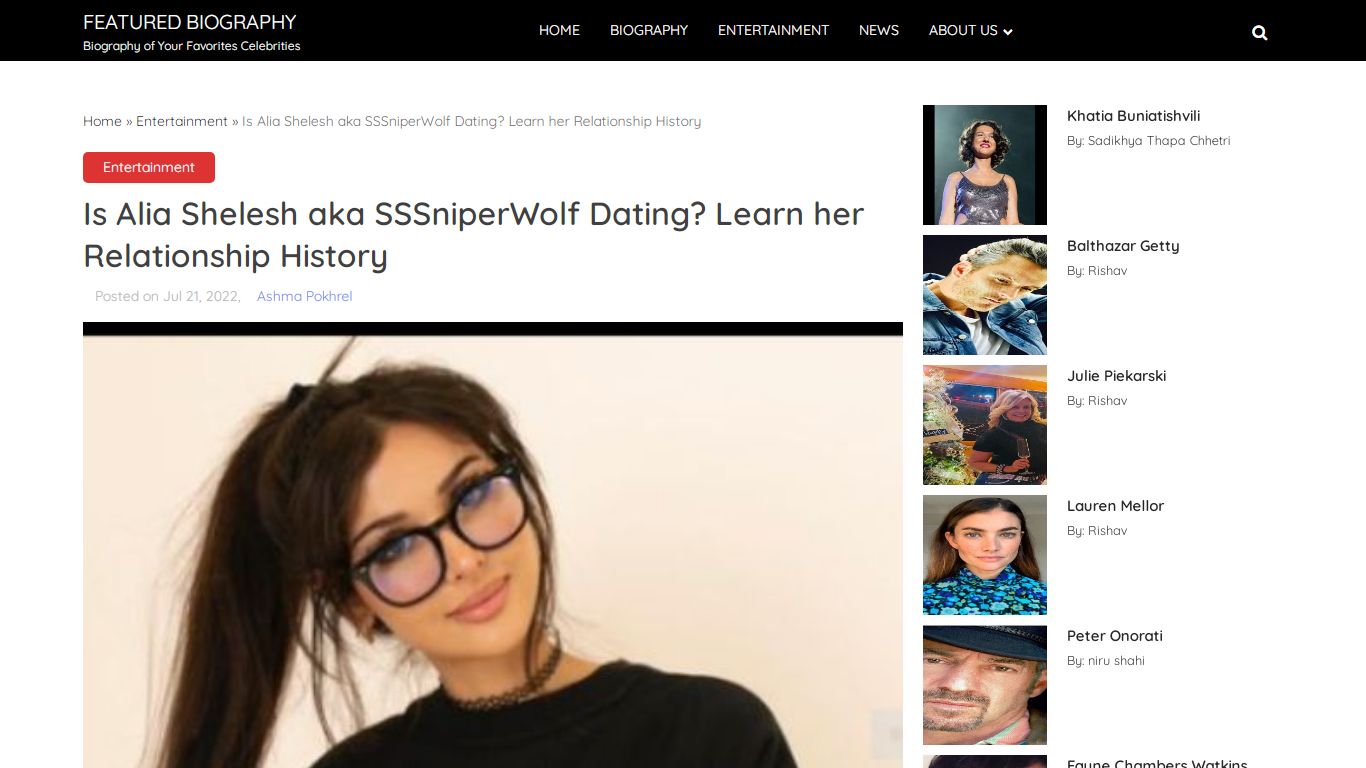 Is Alia Shelesh aka SSSniperWolf Dating? Learn her Relationship History ...